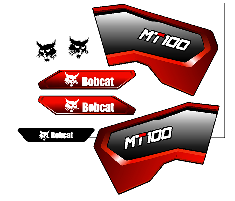 thumbnail image 2 of Bobcat E10 Full Set Decals & Stickers - Genuine OEM Style Graphics Kit 2 of 4