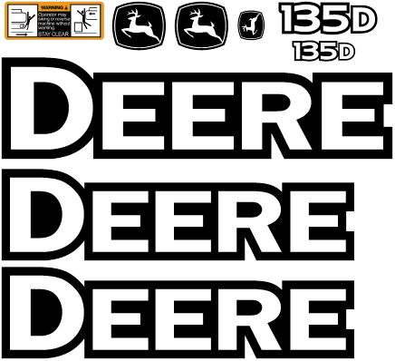 Deere 135D Decal Set