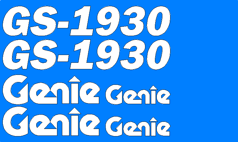 Genie GS1930 Decal Set