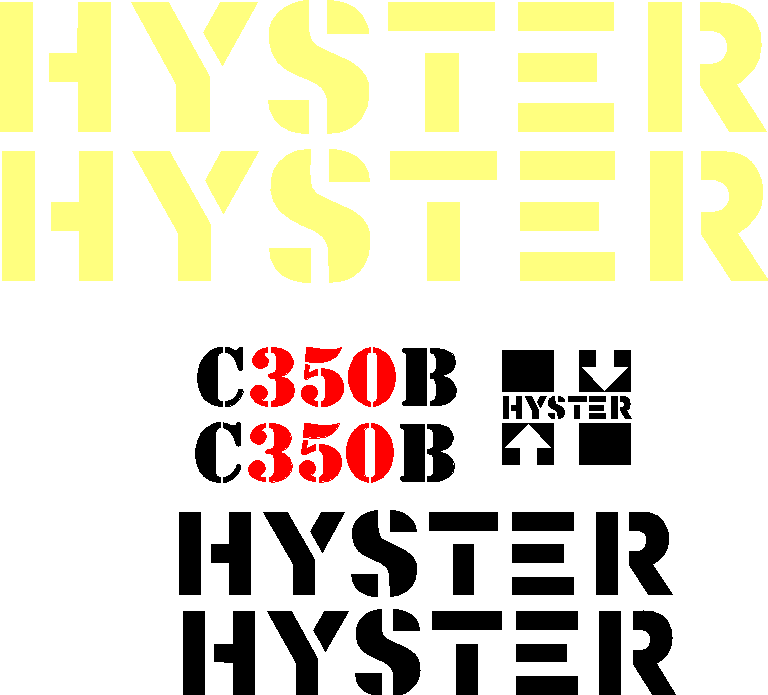 Hyster C350D Decal Set