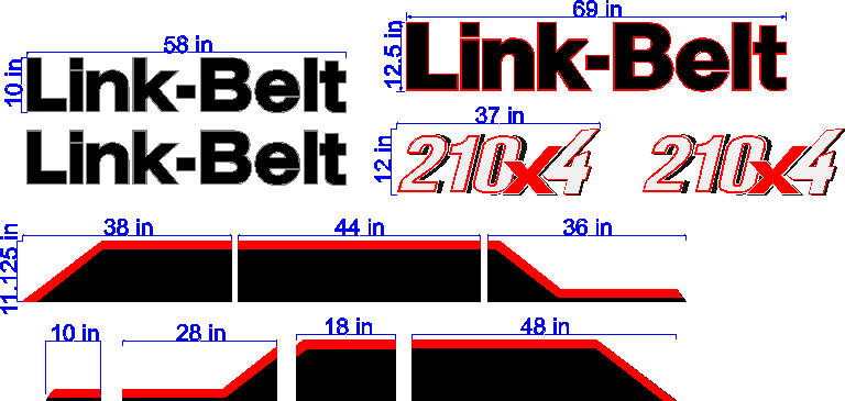 Linkbelt 210 X4 Decal Set