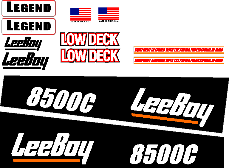 Leeboy 8500C Decal Set