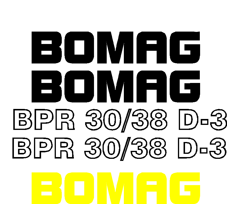 Bomag BPR30/38D Decal Set