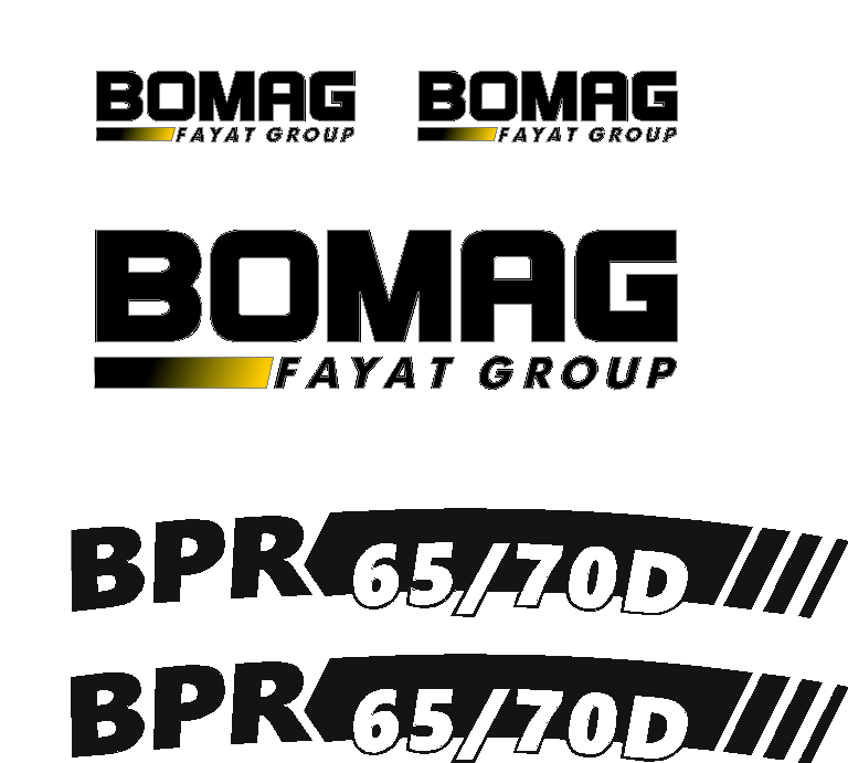 Bomag BPR65/70D Decal Set