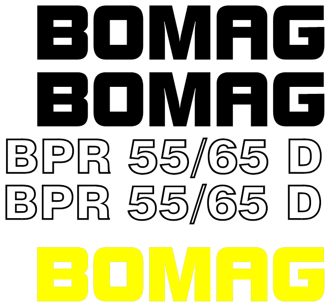 Bomag BPR55/65D Decal Set