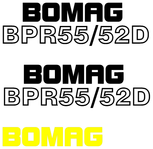 Bomag BPR55/52D Decal Set