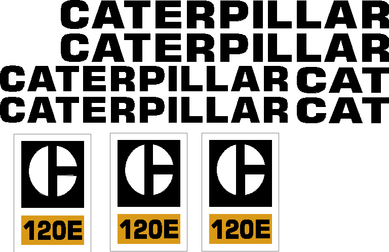 Caterpillar 120E Decal Set
