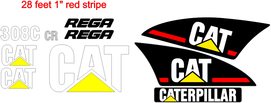 Caterpillar 308C CR Decal Set