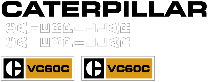 Caterpillar VC60C Decal Set