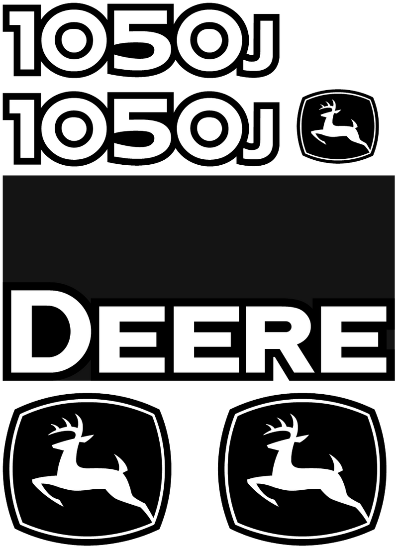 Deere 1050J Decal Set