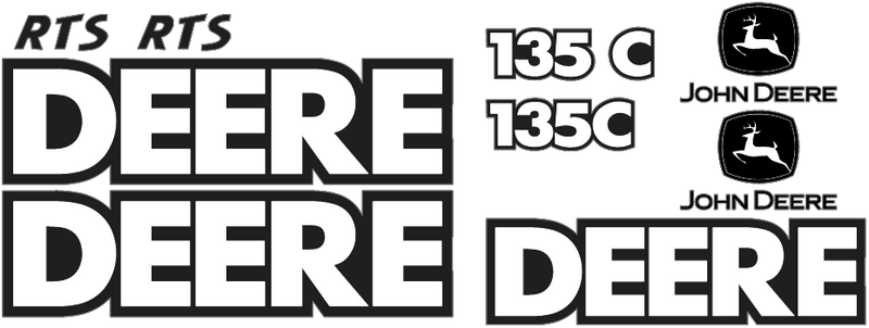 Deere 135C RTS Decal Set