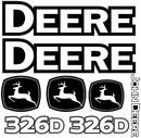 Deere 326D  Decal Set