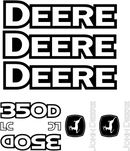 Deere 350D LC Decal Set