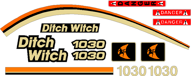 Ditch Witch 1030 Decal Set