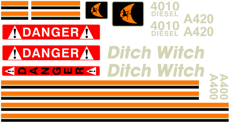 Ditch Witch 4010DD  Decal Set