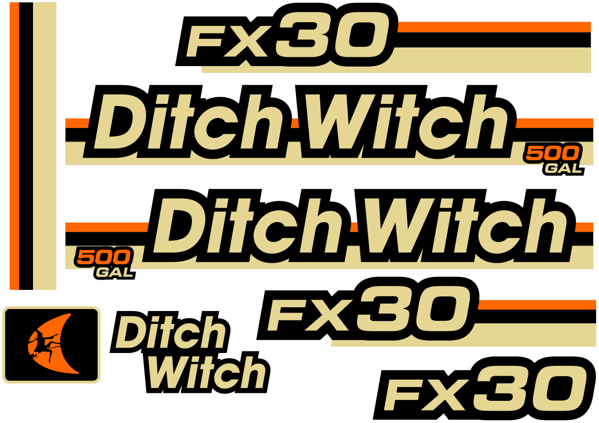 Ditch Witch FX30 Decal Set