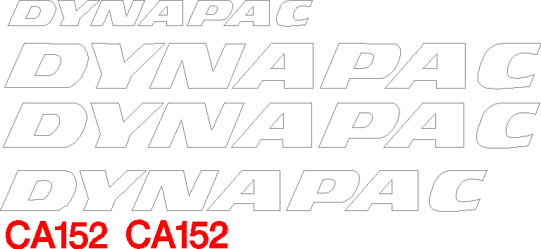 Dynapac CA152PD Decal Set