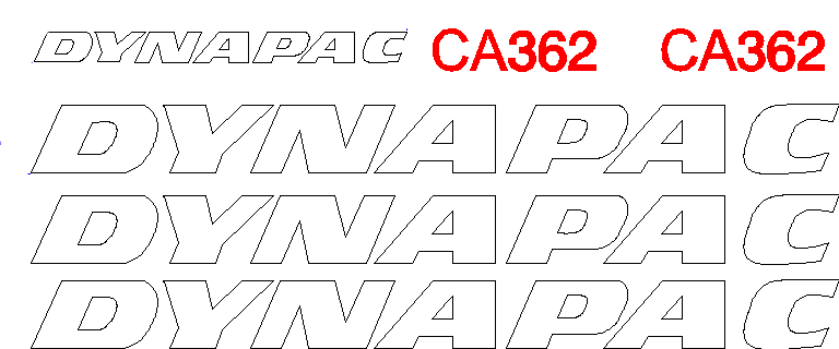 Dynapac CA362D Decal Set