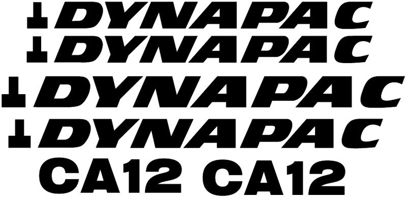 Dynapac CA12 Decal Set