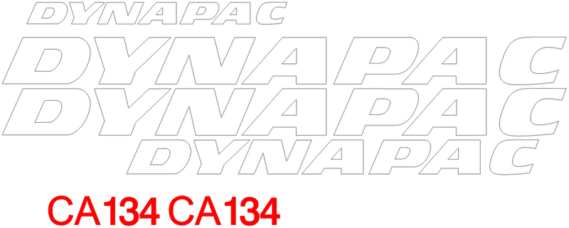 Dynapac CA134D Decal Set