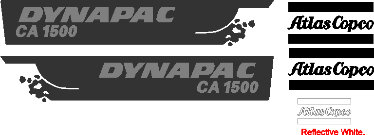 Dynapac CA1500D Decal Set