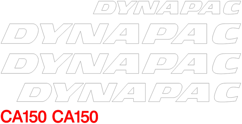 Dynapac CA150D Decal Set