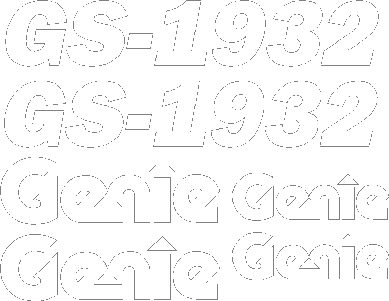 Genie GS1932 Decal Set