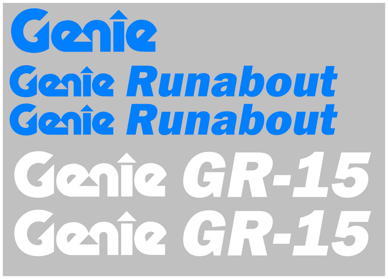 Genie GR15 Decal Set