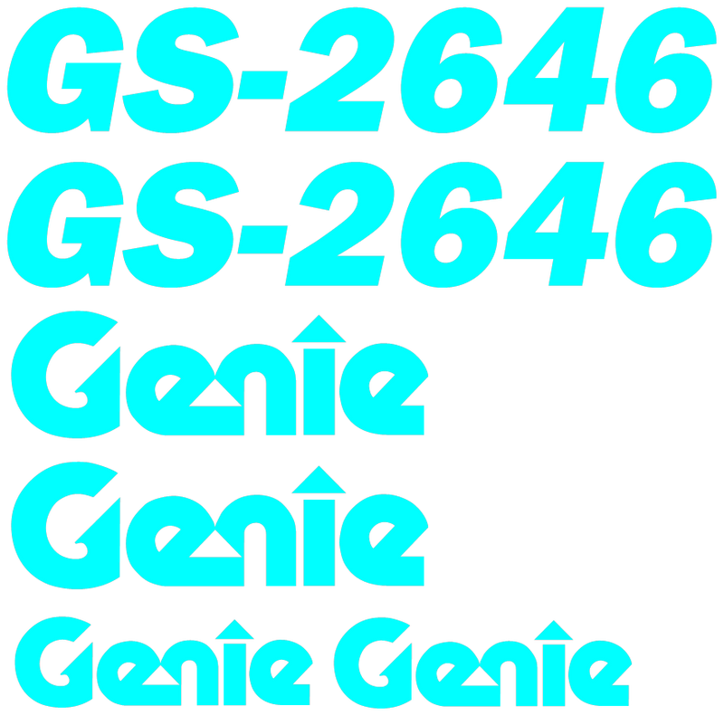 Genie GS2646 Decal Set