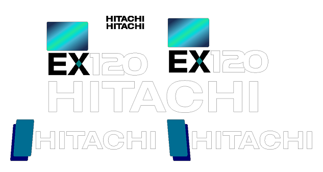 Hitachi EX120-5 Decal Set