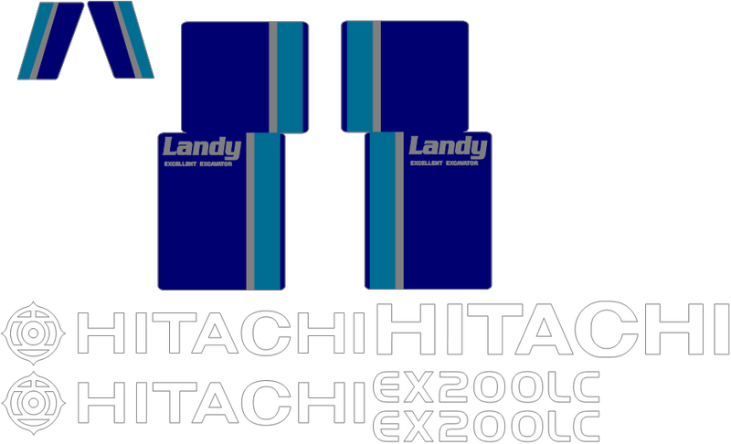 Hitachi EX200 LC-2 Decal Set