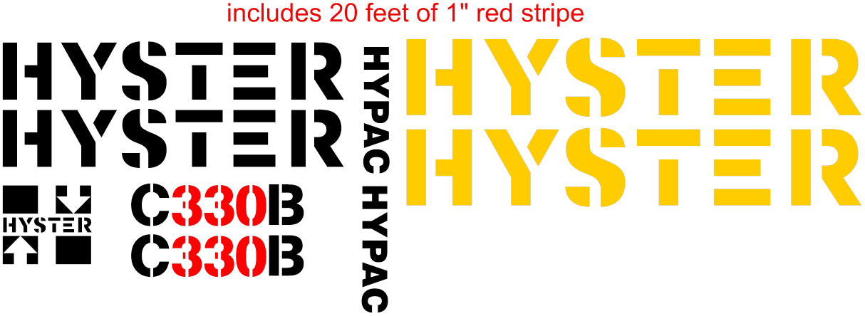 Fits Hyster E70XN-40 Decal Kit Fortis Forklift – Equipment Decals Fits Hyster E70XN-40 Decal Kit Fortis Forklift – Equipment Decals