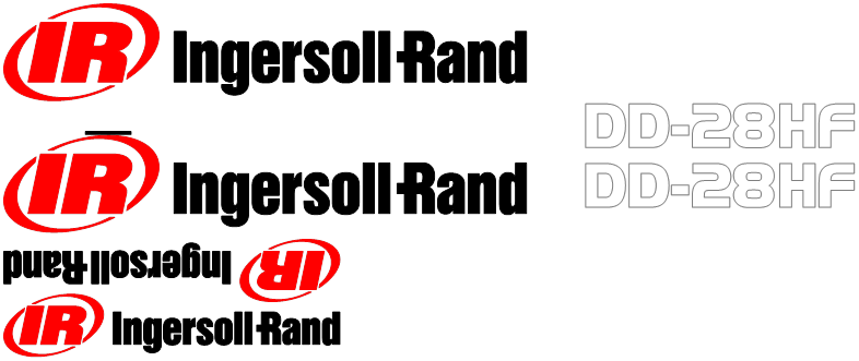 Ingersoll Rand DD28HF Decal Set