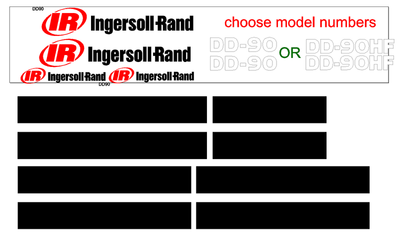 Ingersoll Rand DD90 Decal Set
