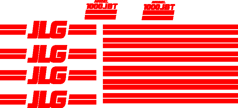JLG 1000JBT Decal Set