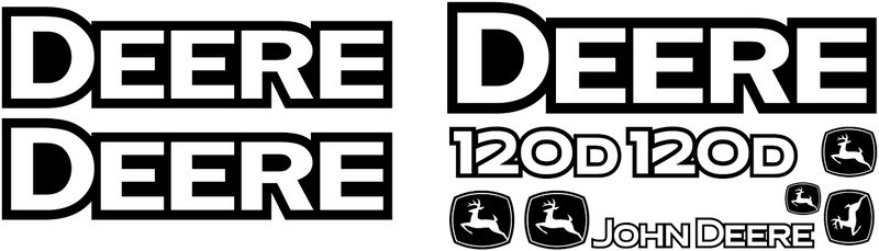 Deere 120D Decal Set