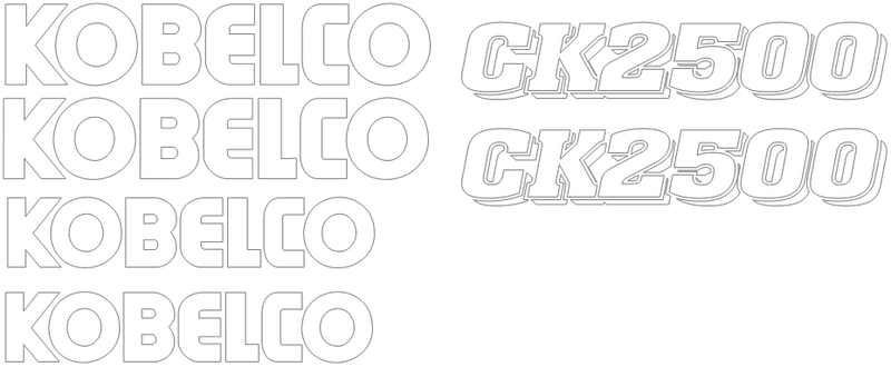 Kobelco CK2500 II Decal Set