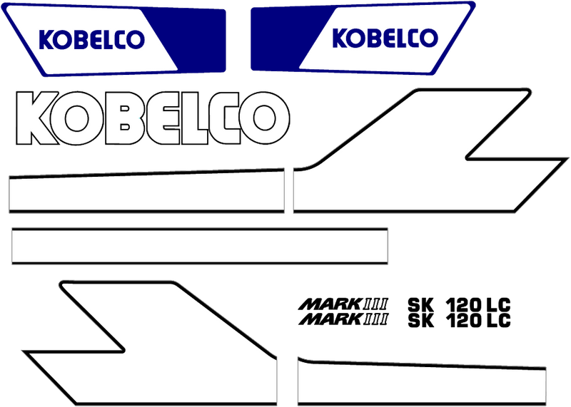 Kobelco SK120 LC III Decal Set