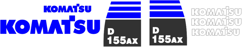 Komatsu D155AX-6 Decal Set