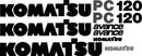 Komatsu PC120 LC-6E Decal Set