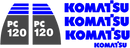 Komatsu PC120-8 Decal Set