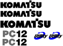 Komatsu PC12 Decal Set
