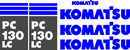 Komatsu PC130 LC-6 Decal Set