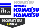 Komatsu PC138US-2 Decal Set