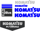 Komatsu PC138US LC-2 Decal Set