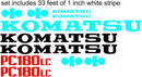 Komatsu PC180 LC-3 Decal Set