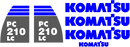 Komatsu PC210 LC-8K Decal Set