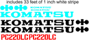 Komatsu PC220 LC-3 Decal Set