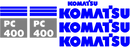 Komatsu PC400-7 Decal Set