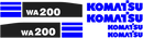 Komatsu WA200-5 Decal Set